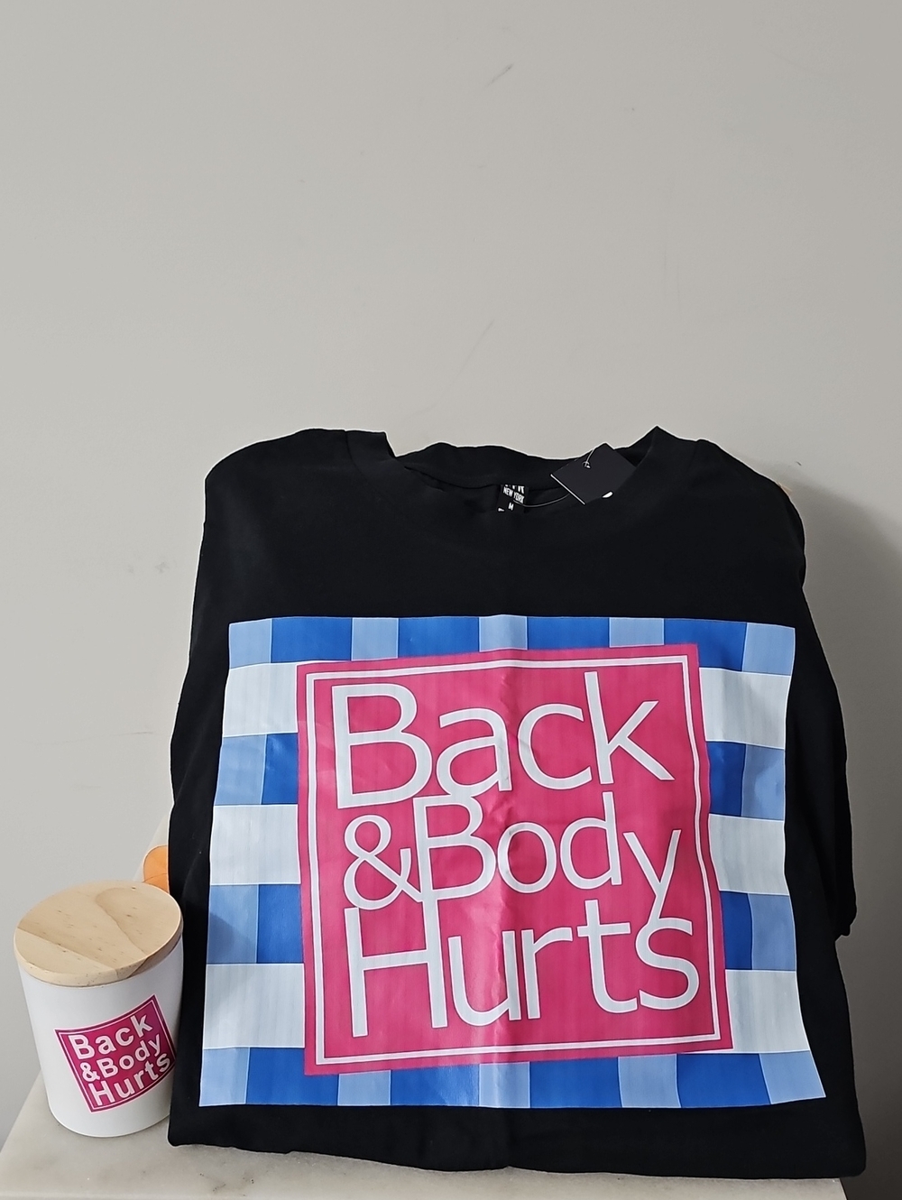 Back & Body Hurts T-shirt & Candle Set